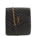 Saint Laurent Cross Body Crossbody in Black, Calfskin Leather — Front View