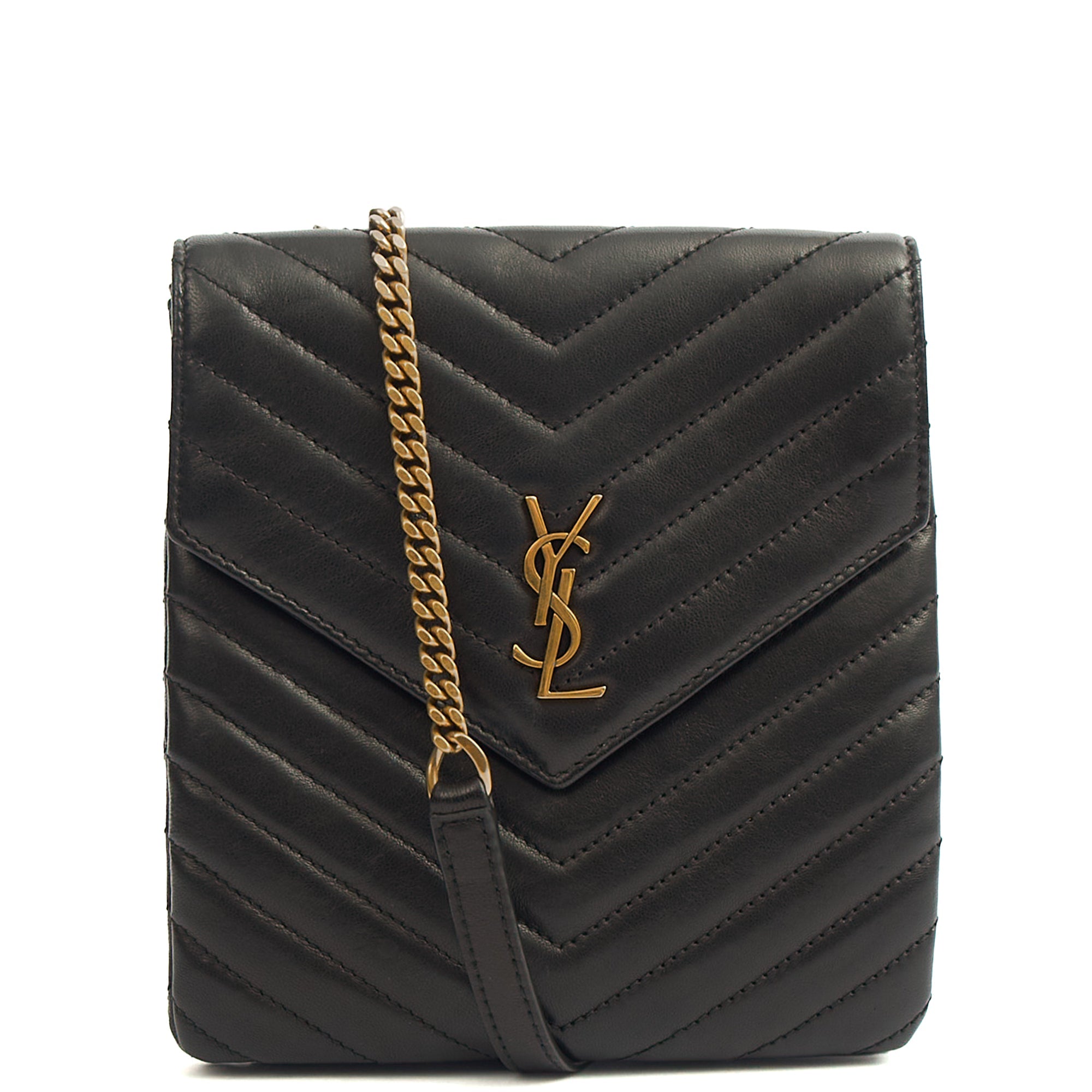 Saint Laurent Cross Body Crossbody in Black, Calfskin Leather — Alternate View 7
