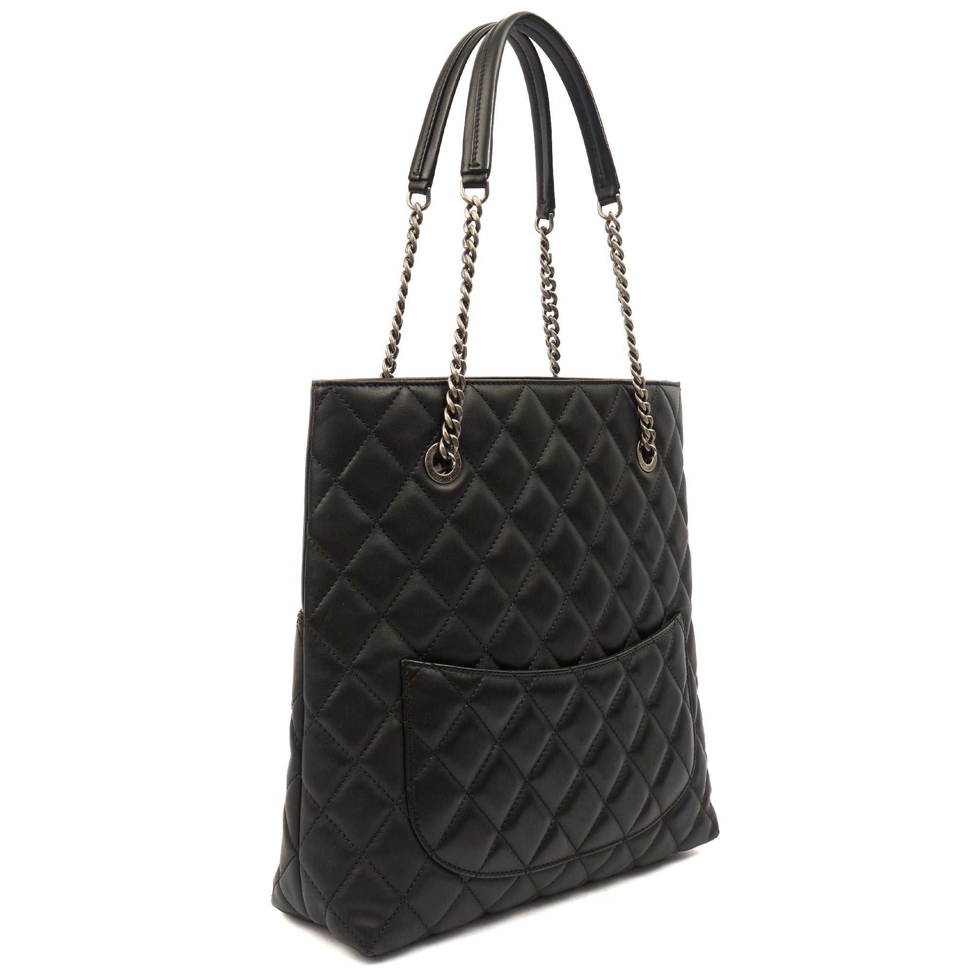 Chanel Tote Tote in Black, Lambskin Leather — Alternate View 11