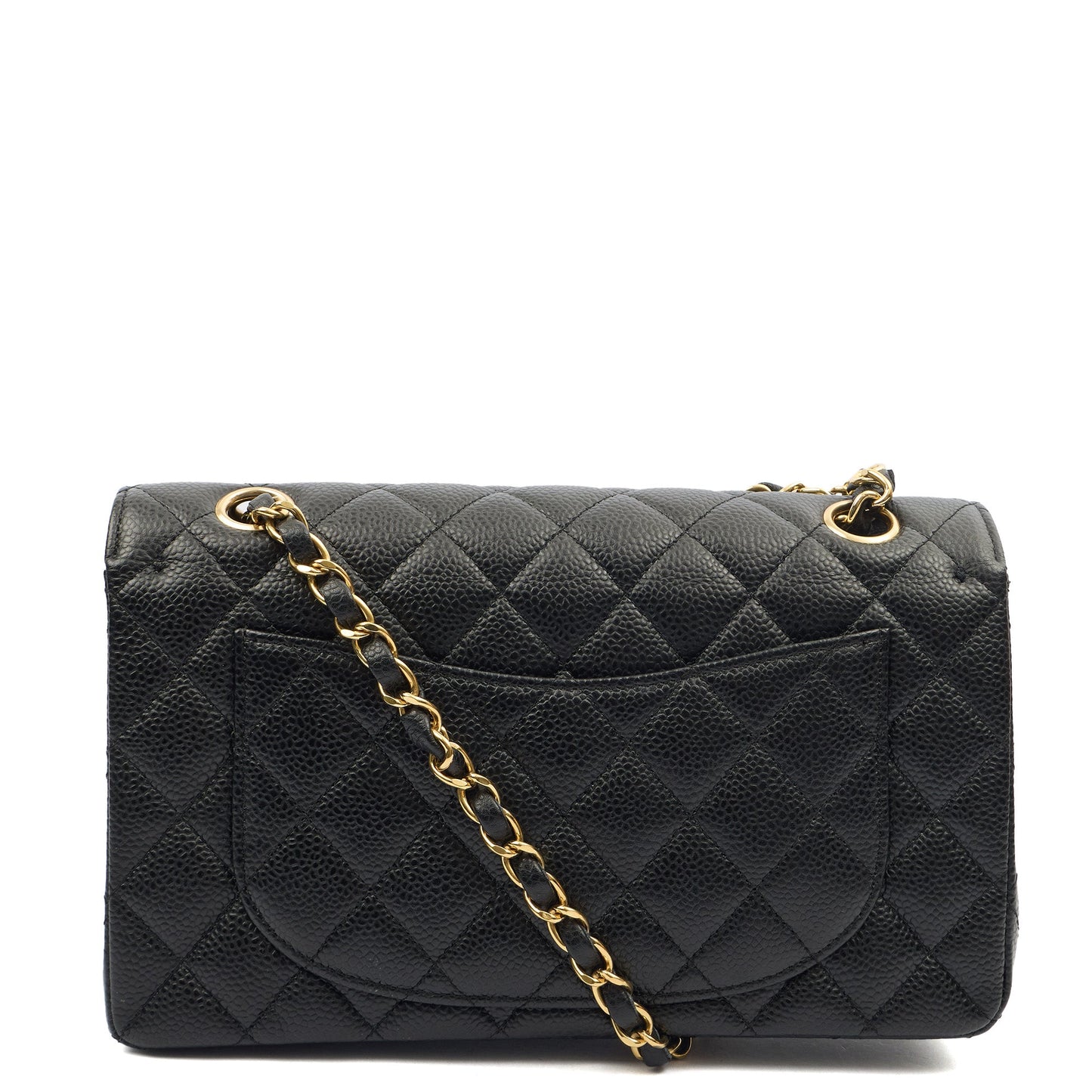 Chanel Cross Body Classic Double Flap - Medium in Black, Caviar Leather — Alternate View 23