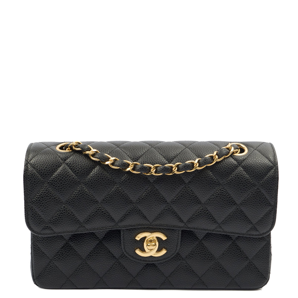 Chanel Cross Body Classic Double Flap - Medium in Black, Caviar Leather — Alternate View 11