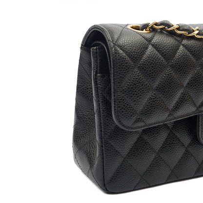 Chanel Cross Body Classic Double Flap - Medium in Black, Caviar Leather — Alternate View 27