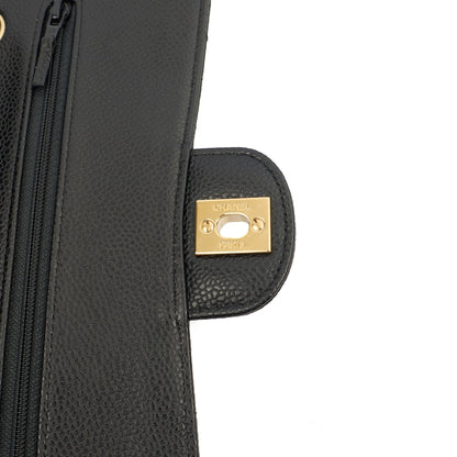 Chanel Cross Body Classic Double Flap - Medium in Black, Caviar Leather — Alternate View 29