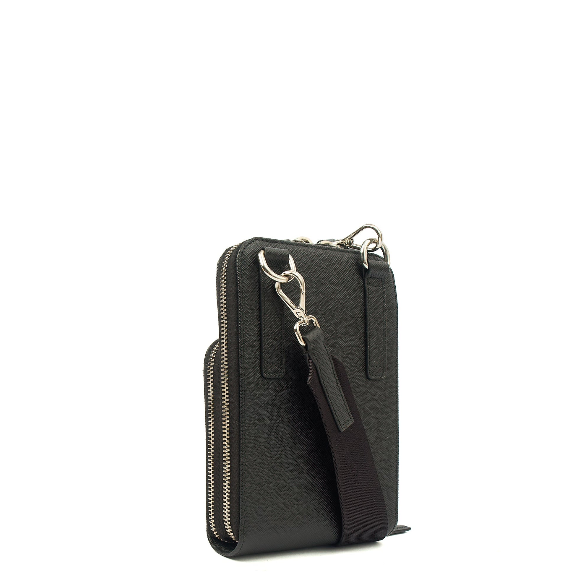 Prada Cross Body Crossbody in Black, Saffiano Leather — Alternate View 14