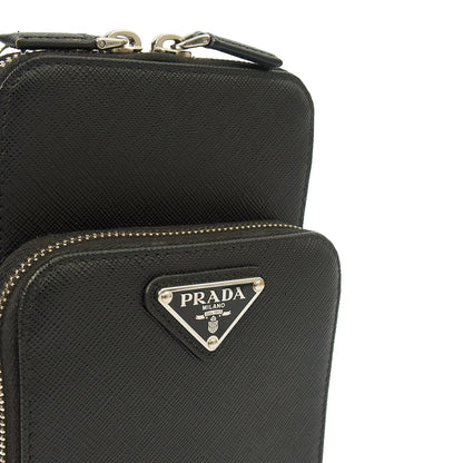 Prada Cross Body Crossbody in Black, Saffiano Leather — Lifestyle View