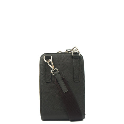 Prada Cross Body Crossbody in Black, Saffiano Leather — Alternate View 9