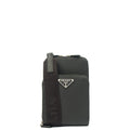Prada Cross Body Crossbody in Black, Saffiano Leather — Front View