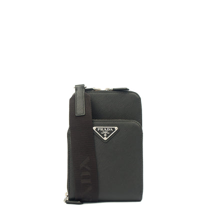 Prada Cross Body Crossbody in Black, Saffiano Leather — Alternate View 13