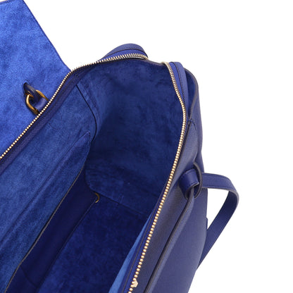 Celine Tote Belt Bag Small in Blue, Box Calfskin — Detail View