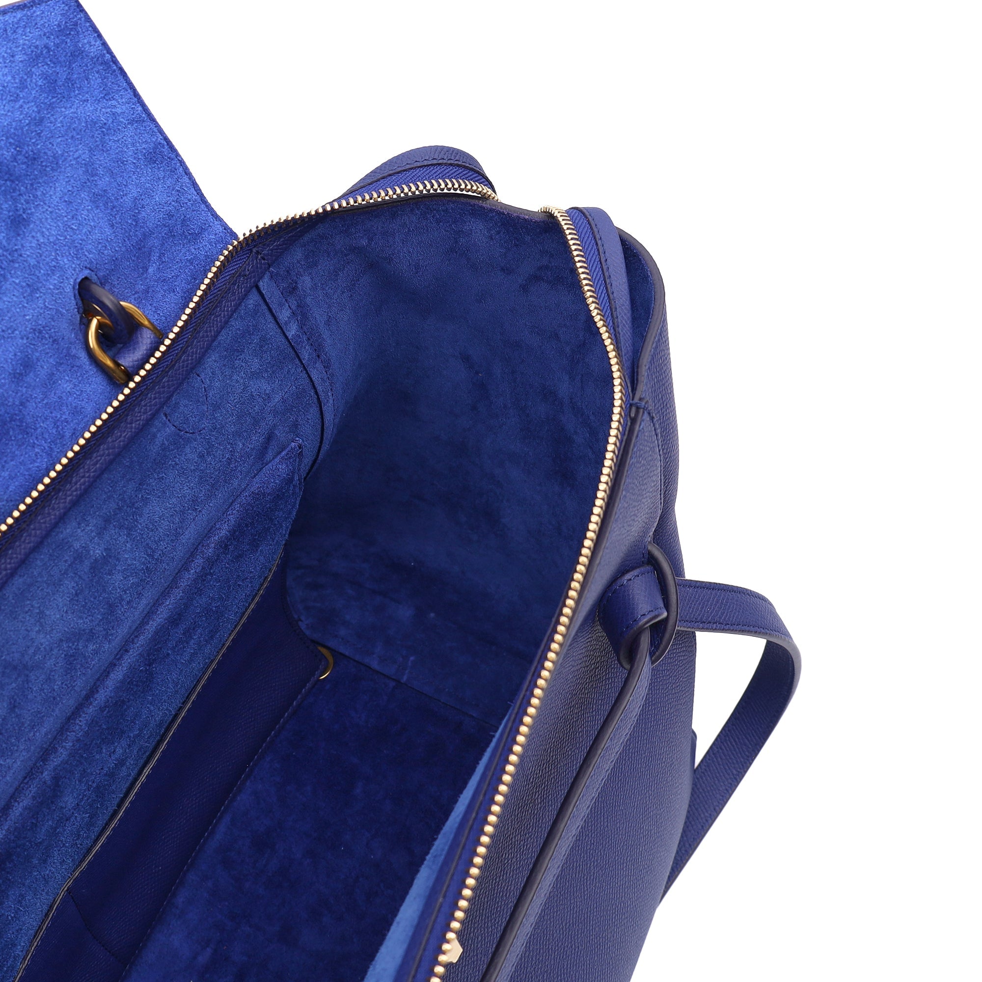 Celine Tote Belt Bag Small in Blue, Box Calfskin — Alternate View 11