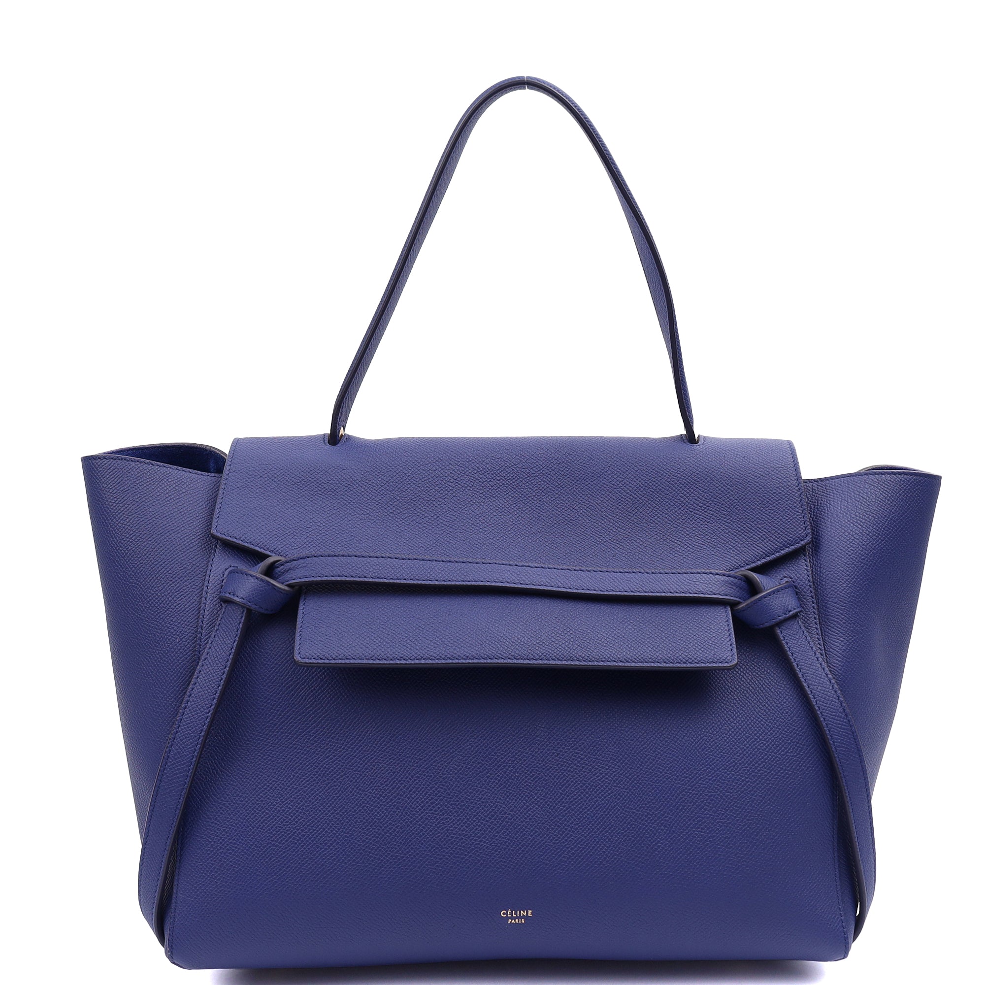 Celine Tote Belt Bag Small in Blue, Box Calfskin — Alternate View 7