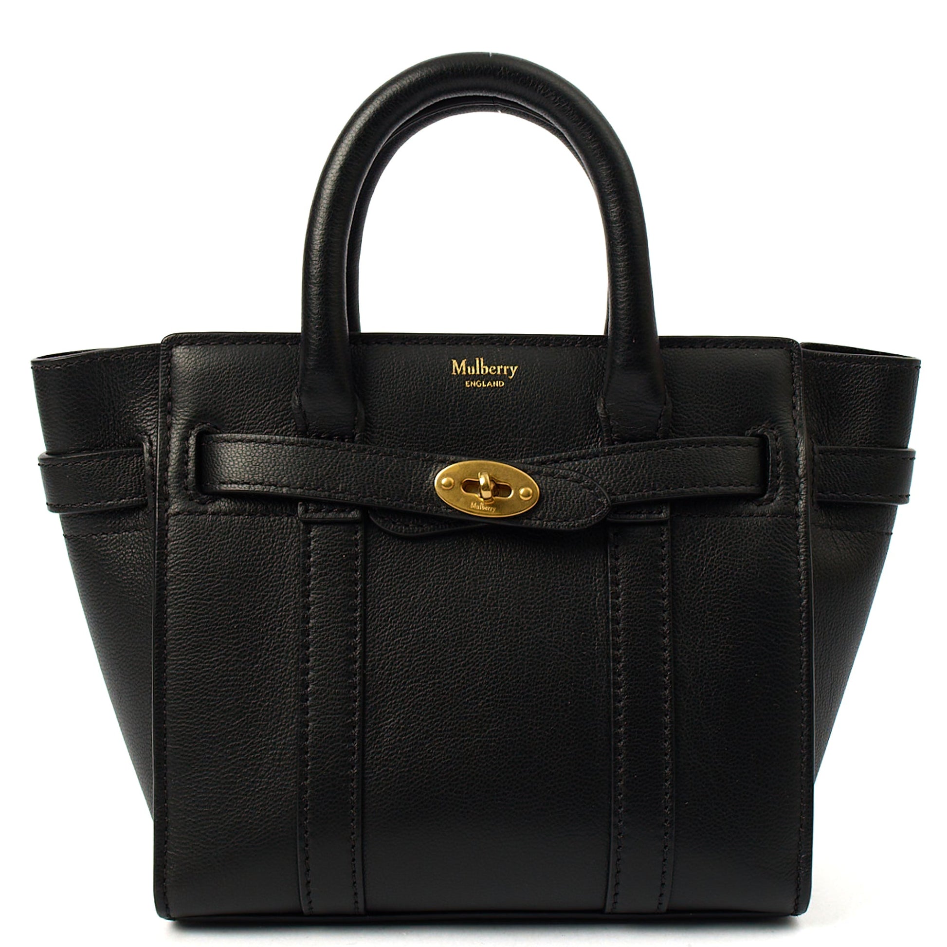 Mulberry Mini Bag Zipped Bayswater - Mini in Black, Leather — Alternate View 8