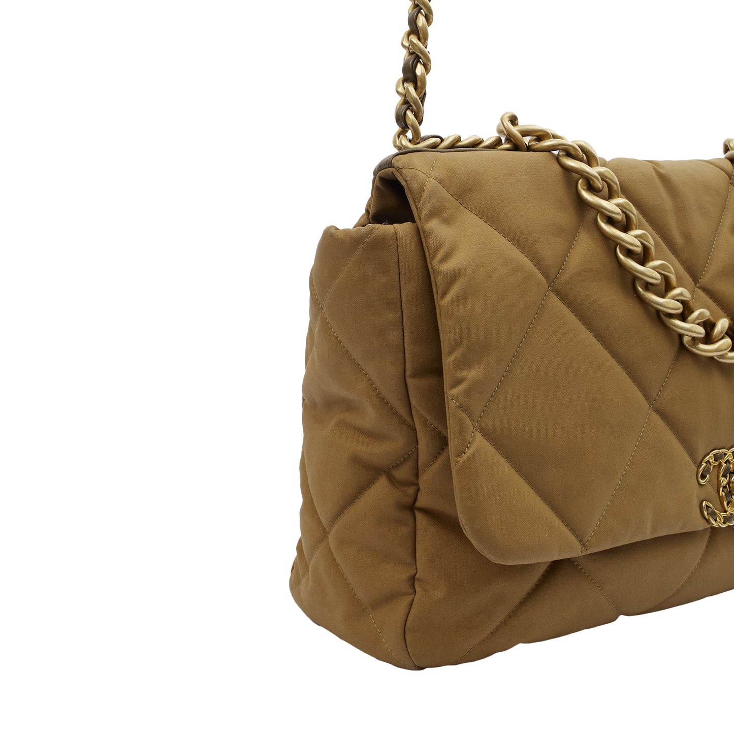 Chanel Tote Chanel 19 Large in Brown, Fabric — Alternate View 25