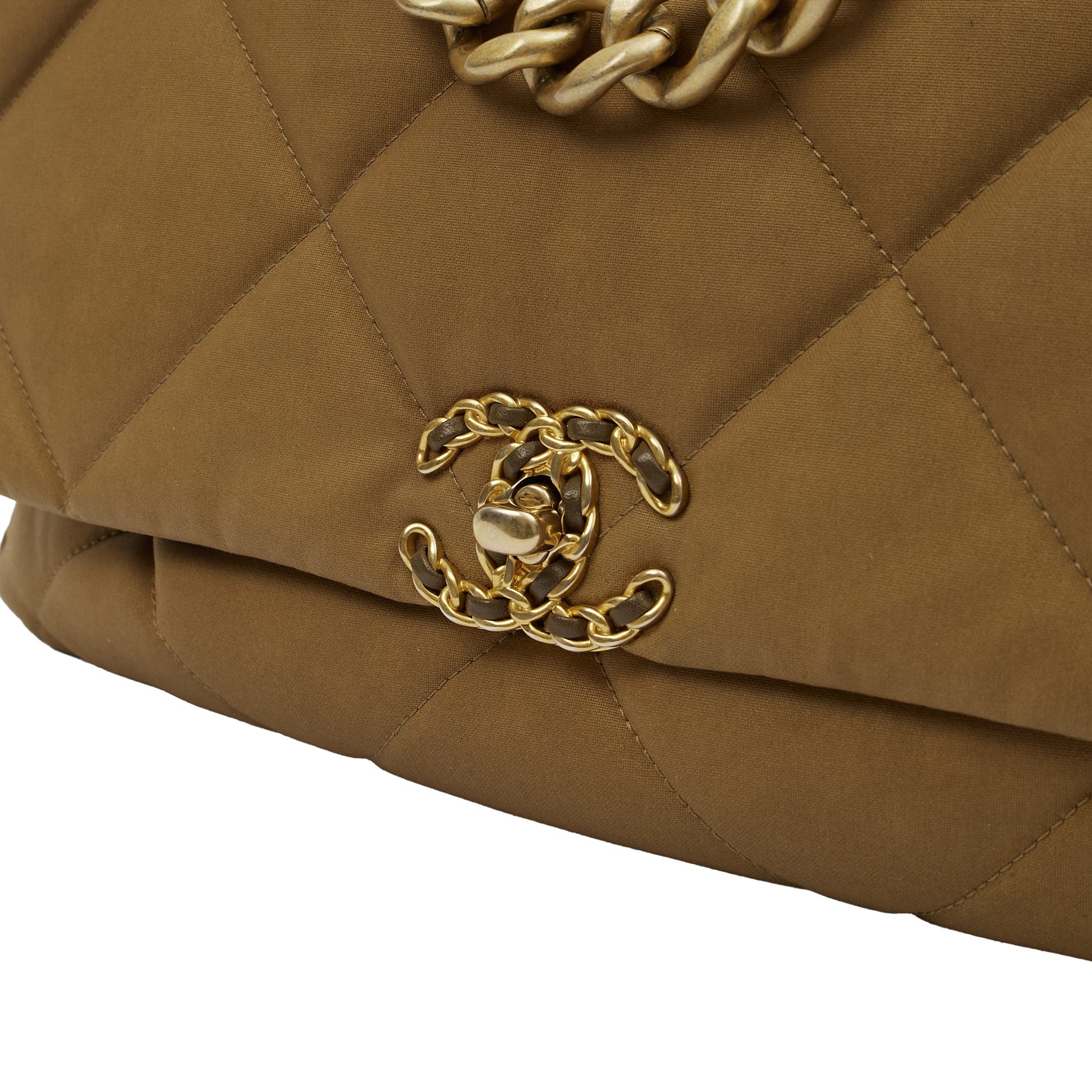 Chanel Tote Chanel 19 Large in Brown, Fabric — Alternate View 26