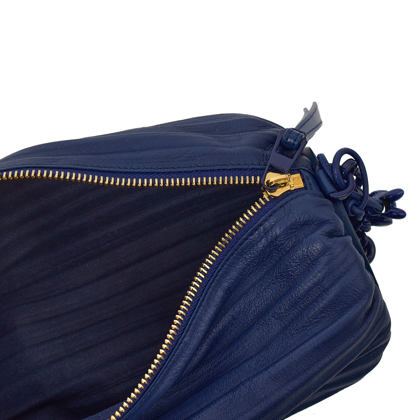 Loewe Cross Body Zip Pouch in Blue, Leather — Alternate View 12