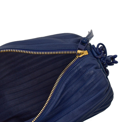 Loewe Cross Body Zip Pouch in Blue, Leather — Alternate View 12