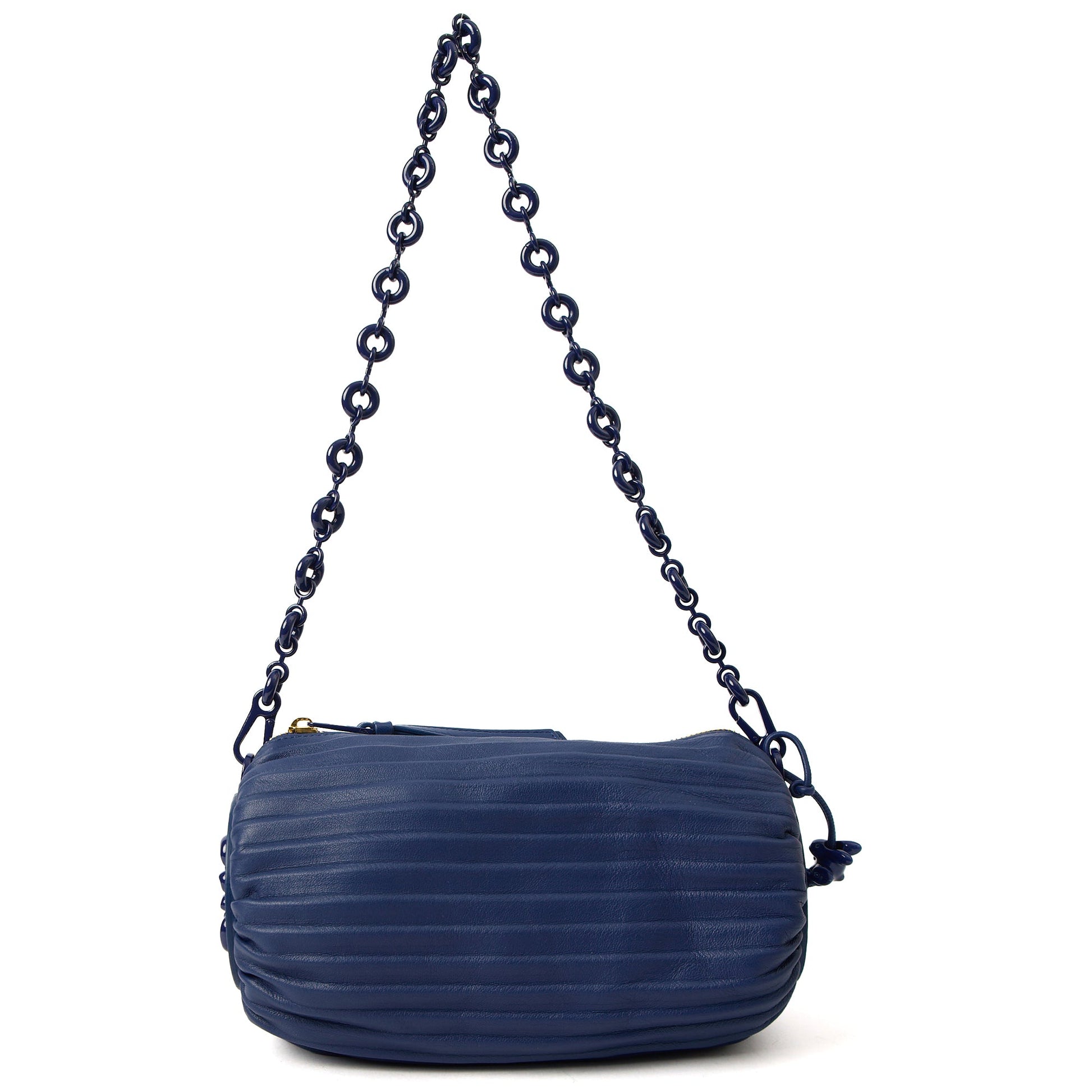 Loewe Cross Body Zip Pouch in Blue, Leather — Alternate View 10