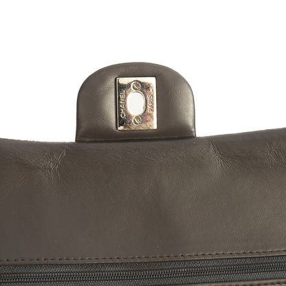 Chanel Shoulder Bag Classic Double Flap - Medium in Grey, Patent Leather — Alternate View 21