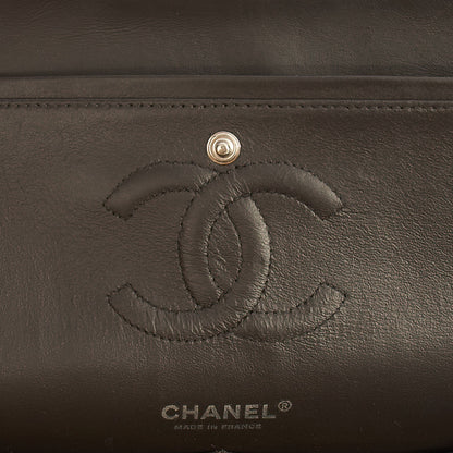 Chanel Shoulder Bag Classic Double Flap - Medium in Grey, Patent Leather — Alternate View 17