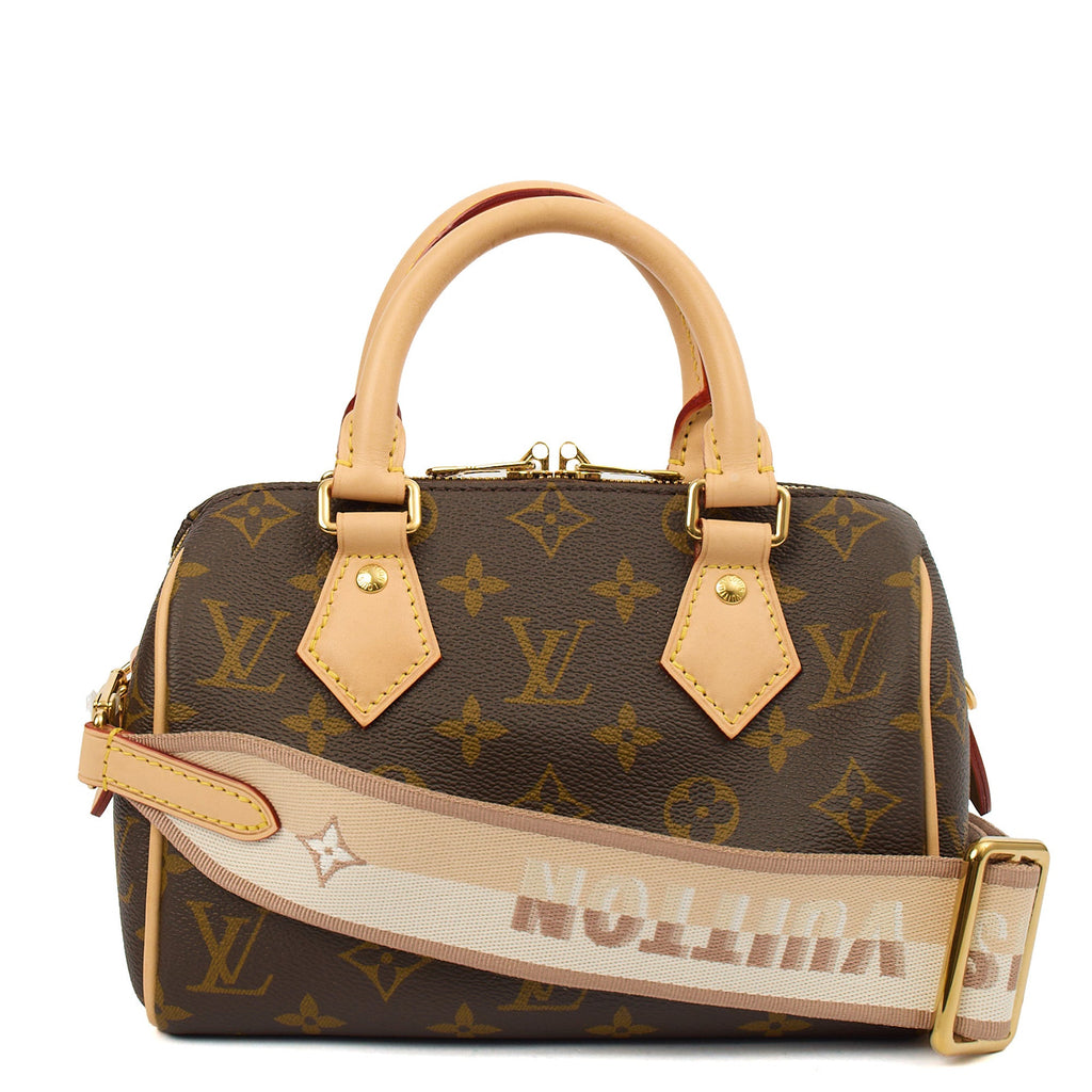 Louis Vuitton Cross Body Speedy Bandouliere 20 in Monogram, Canvas — Front View