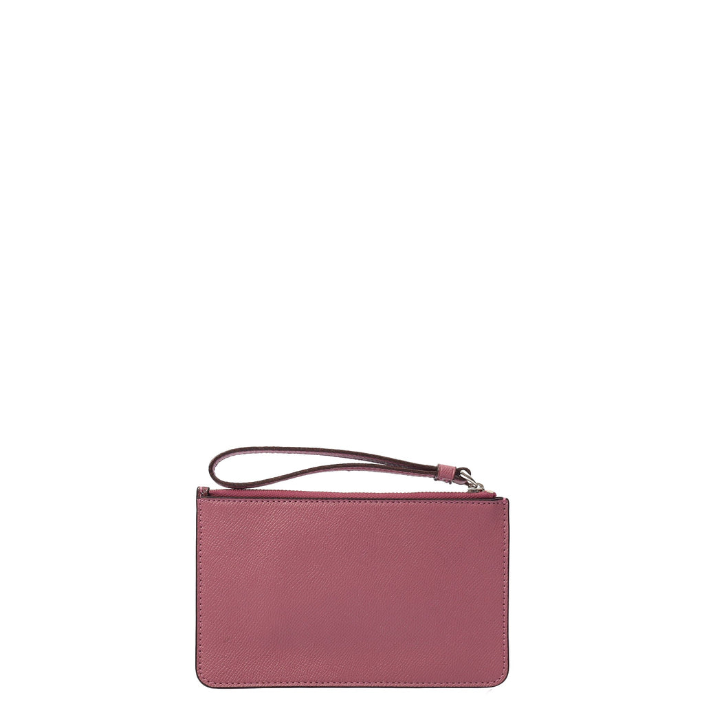 Coach Clutch Bow Wristlet in Purple, Leather — Back View