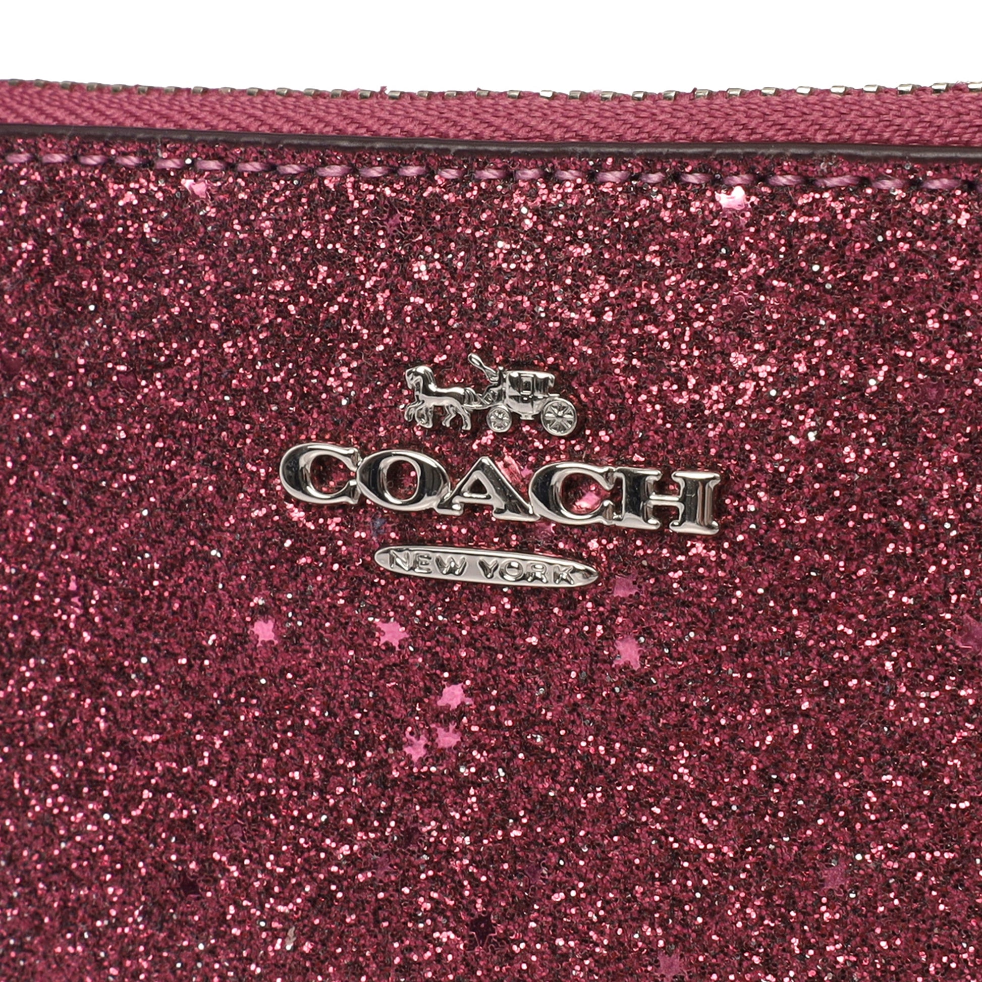 Coach Clutch Bow Wristlet in Purple, Leather — Lifestyle View