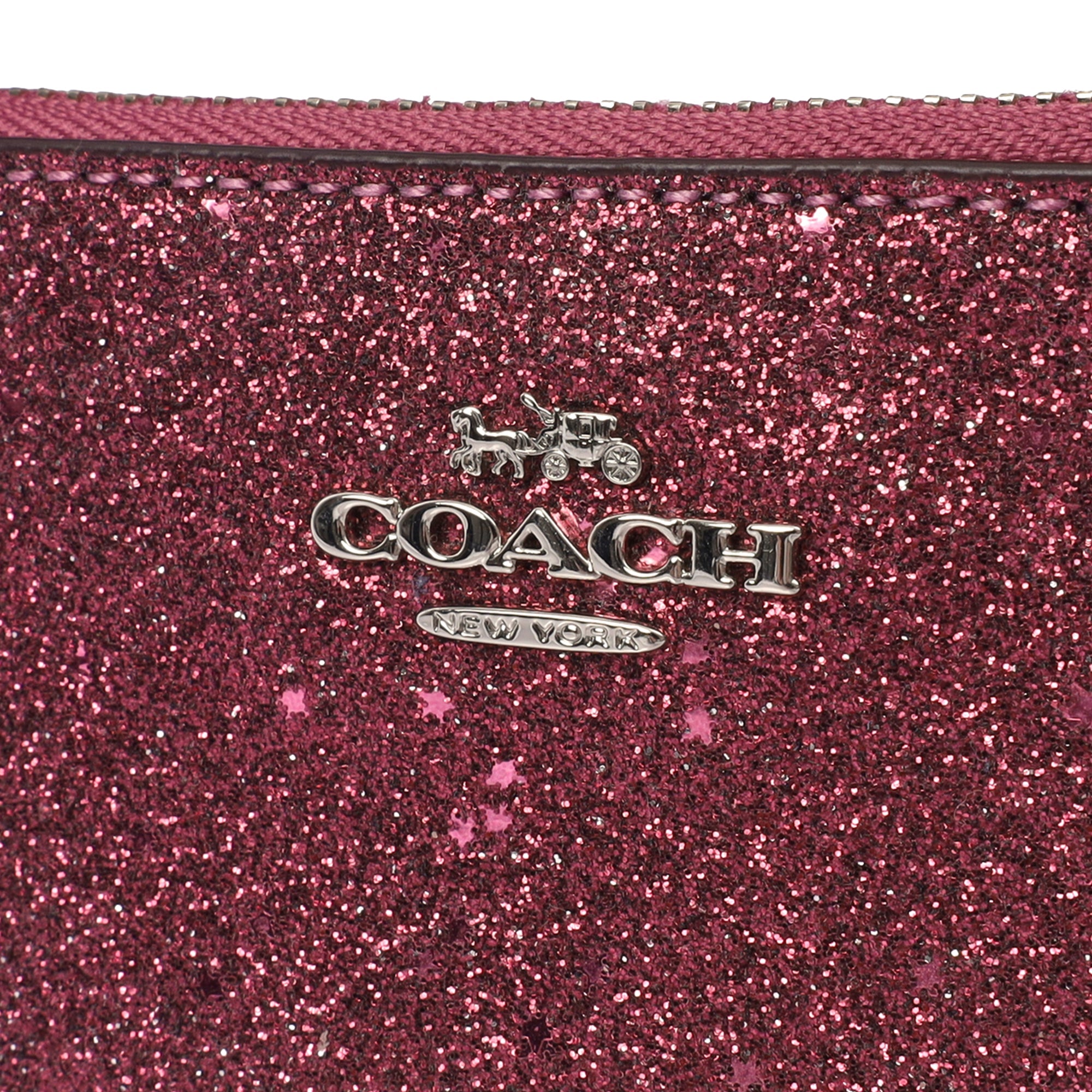 Coach Clutch Bow Wristlet in Purple, Leather — Lifestyle View