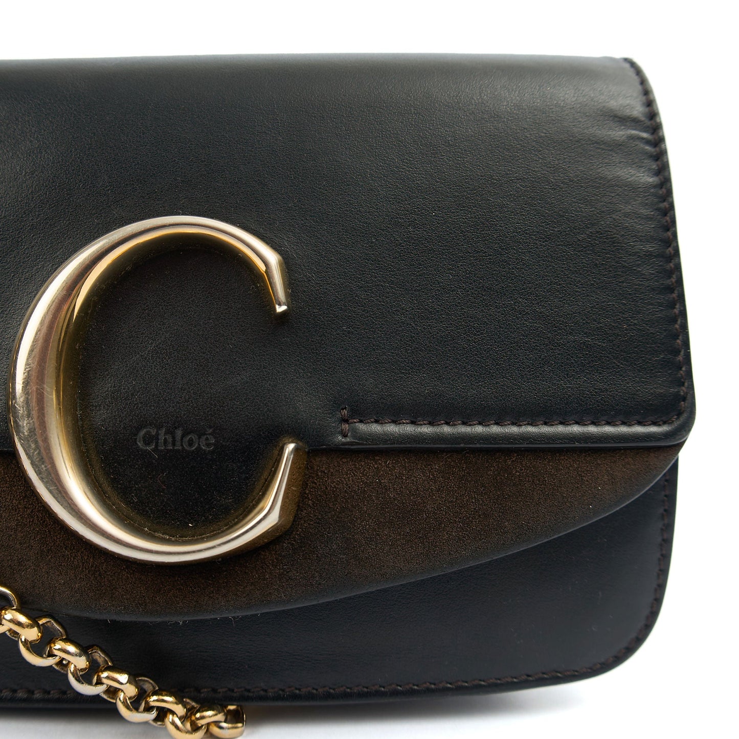 Chloe Cross Body Chloe C - Small in Black, Calfskin Leather — Lifestyle View