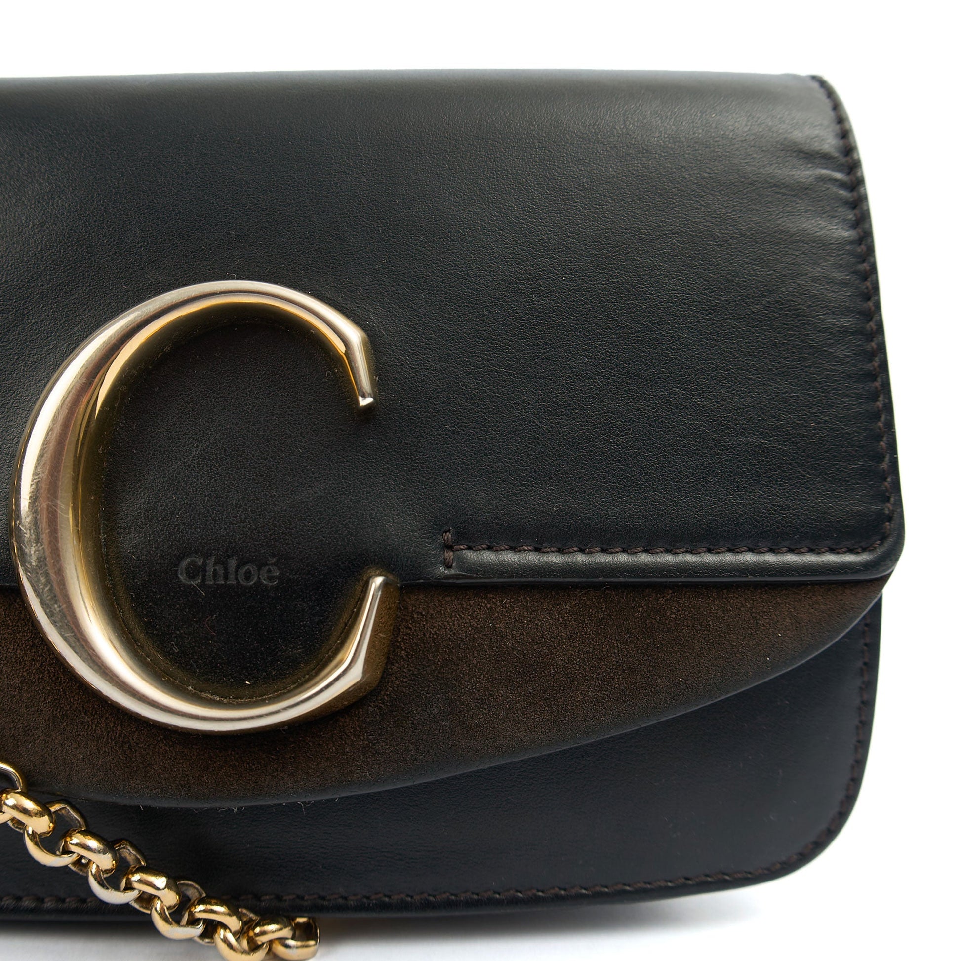 Chloe Cross Body Chloe C - Small in Black, Calfskin Leather — Lifestyle View