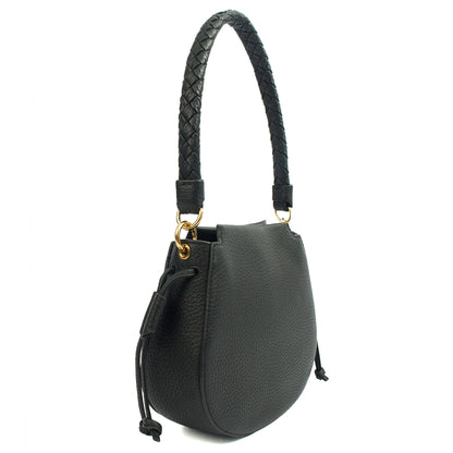 Mulberry Tote Iris Hobo - Mini in Black, Calfskin Leather — Side View