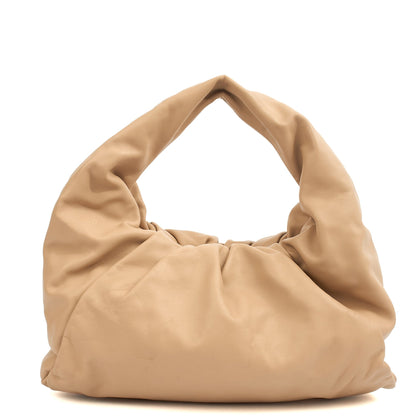 Bottega Veneta Shoulder Bag Shoulder Pouch in Almond, Leather — Back View