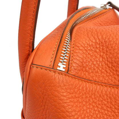 Hermes Lindy 30 in Classic Orange, Togo Leather — Alternate View 12