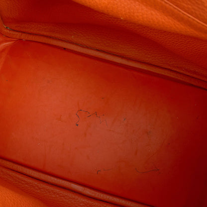 Hermes Lindy 30 in Classic Orange, Togo Leather — Alternate View 14
