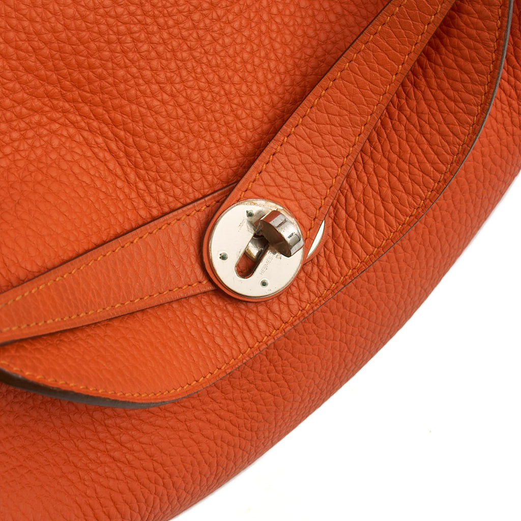 Hermes Lindy 30 in Classic Orange, Togo Leather — Alternate View 10