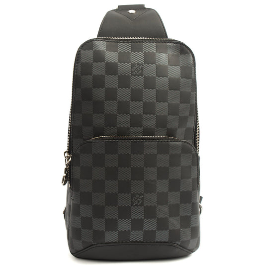 Louis Vuitton Cross Body Avenue Sling bag in Damier Graphite, Canvas — Front View