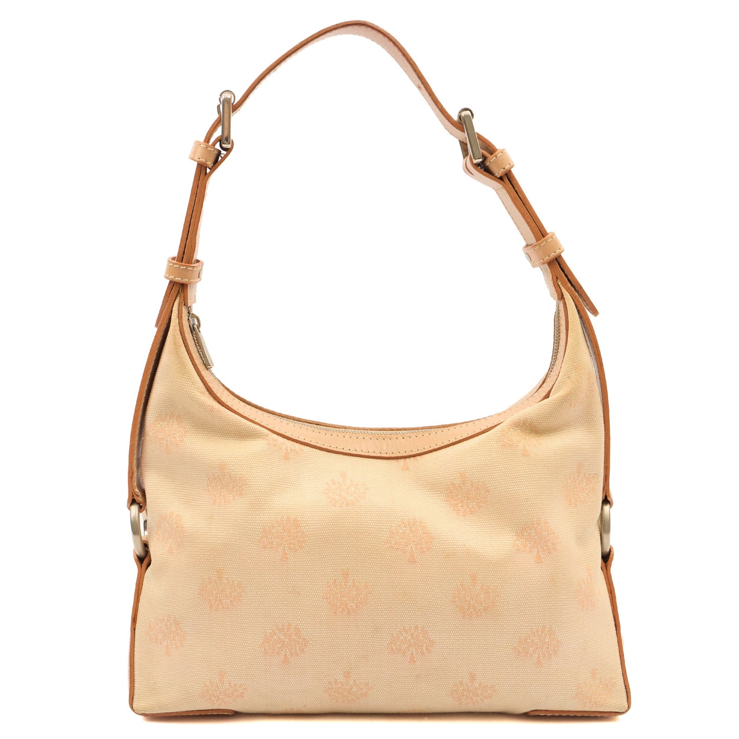 Mulberry Shoulder Bag Vintage Shoulder Bag in Neutral, Canvas — Back View