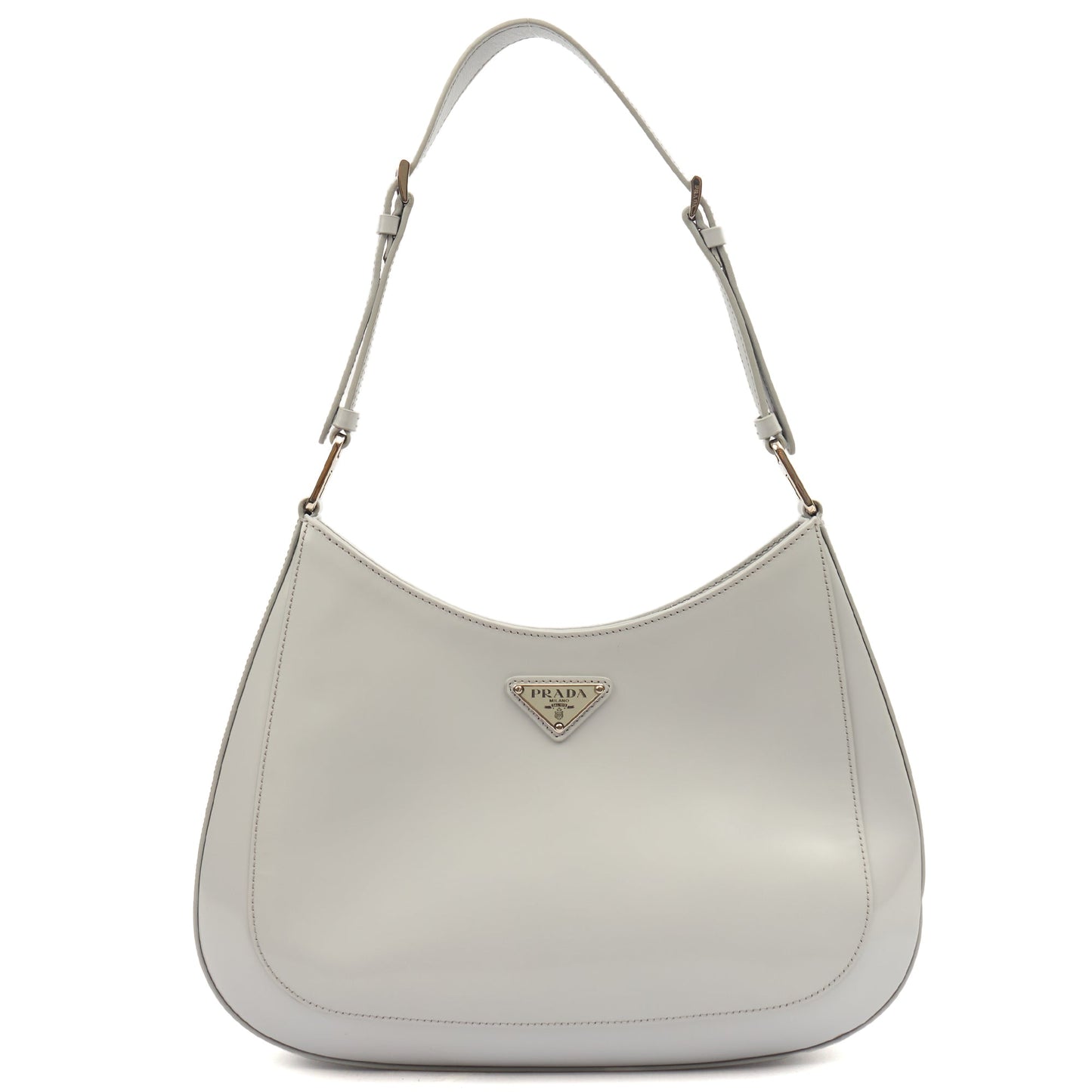 Prada Shoulder Bag Cleo Shoulder Bag in Cornflour Blue, Leather — Side View
