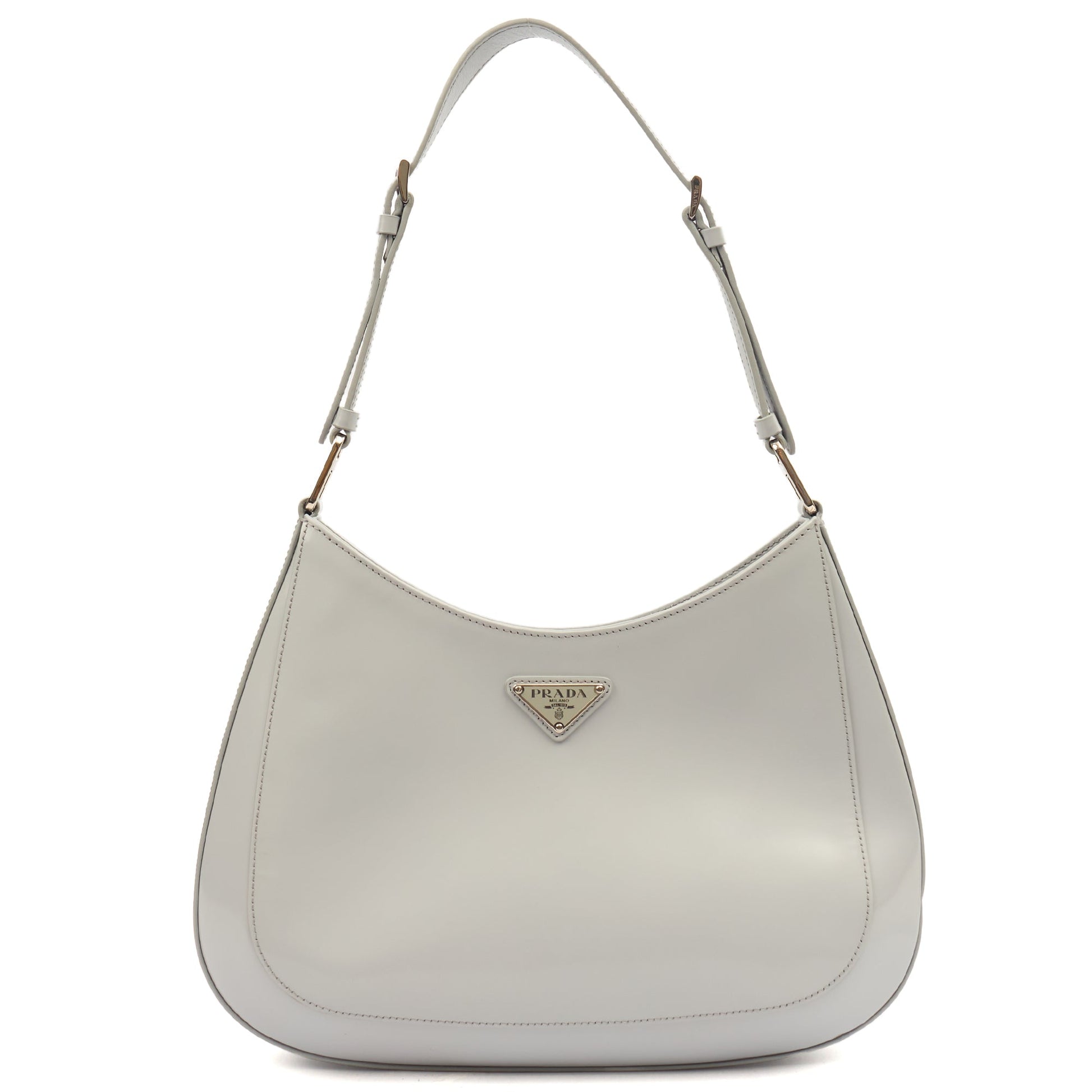 Prada Shoulder Bag Cleo Shoulder Bag in Cornflour Blue, Leather — Side View