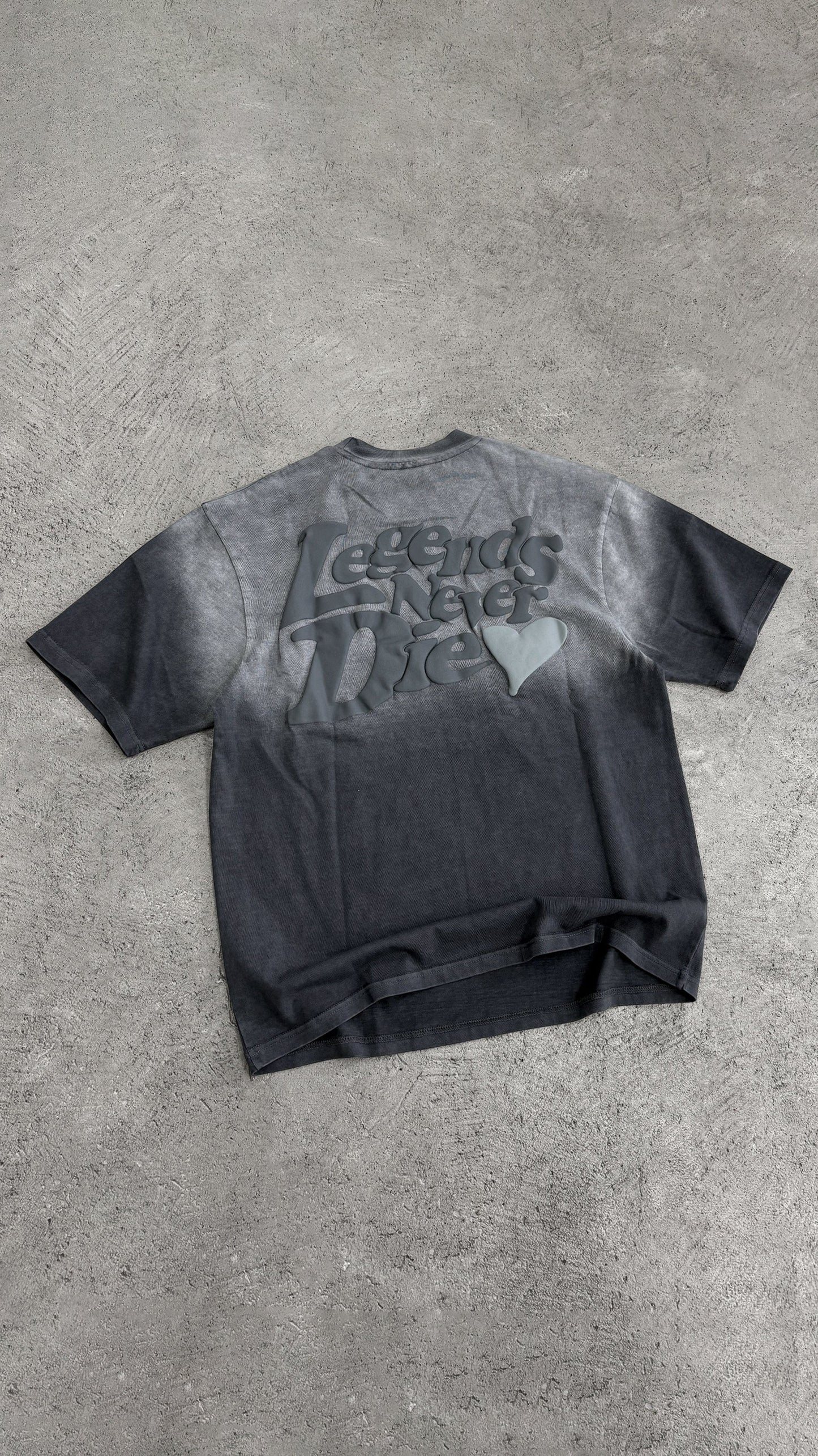 Legende Paris LND GRADIENT T-SHIRT - CHARCOAL WASHED — XS — Detail View