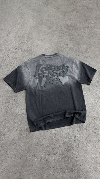 Legende Paris LND GRADIENT T-SHIRT - CHARCOAL WASHED — XS — Detail View
