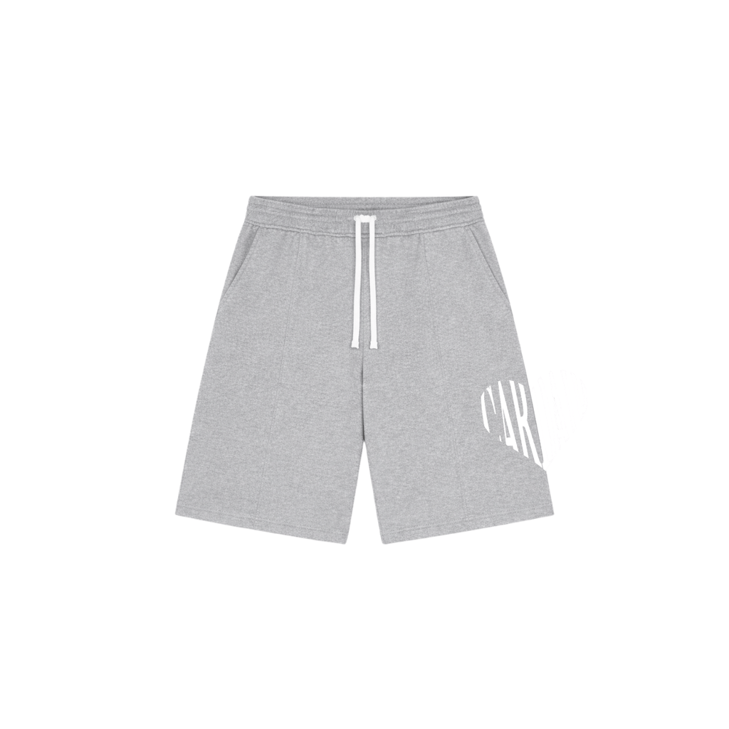 Cardair Embroidered Heart Shorts - Grey — XS — Front View