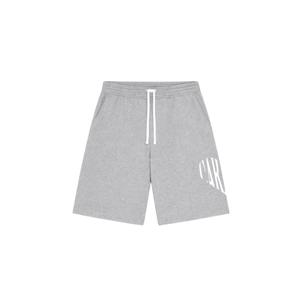 Cardair Embroidered Heart Shorts - Grey — XS — Front View