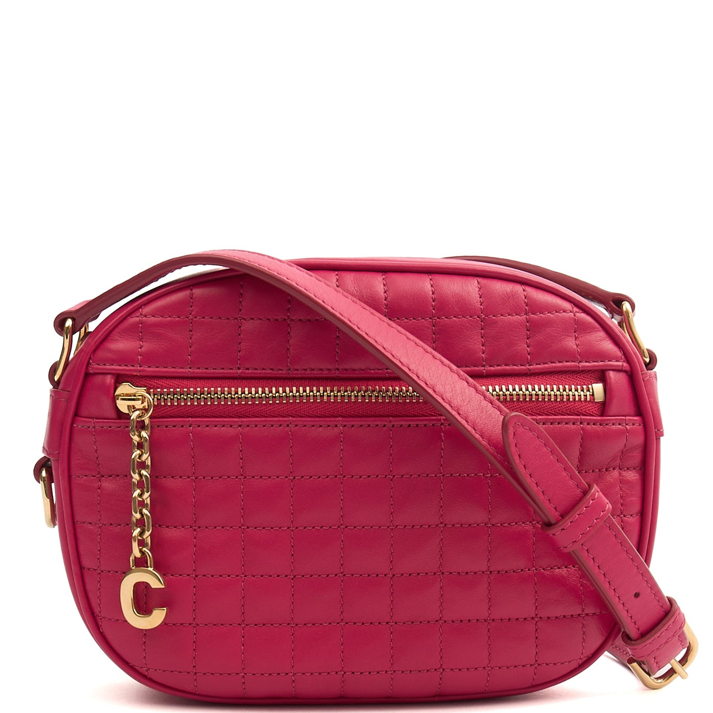 Celine Cross Body C Charm Clucth in Pink, Box Calfskin — Alternate View 7