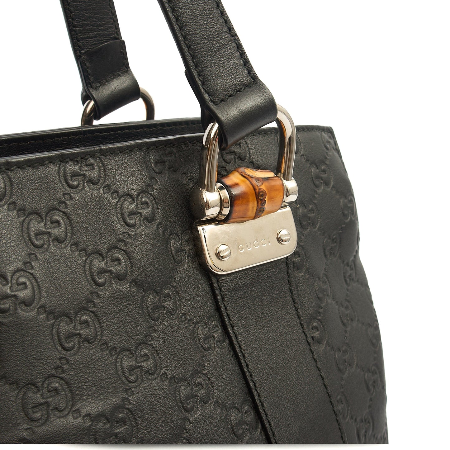 Gucci Tote Tote in Black, Guccissima — Lifestyle View