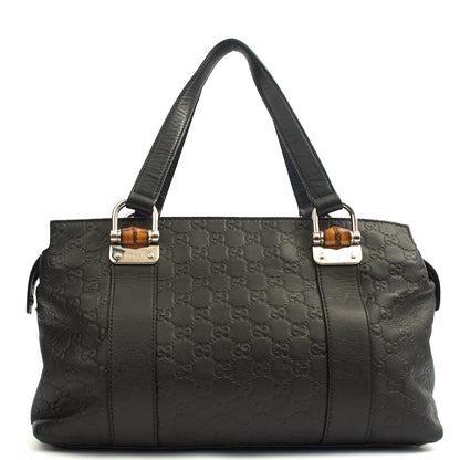 Gucci Tote Tote in Black, Guccissima — Front View