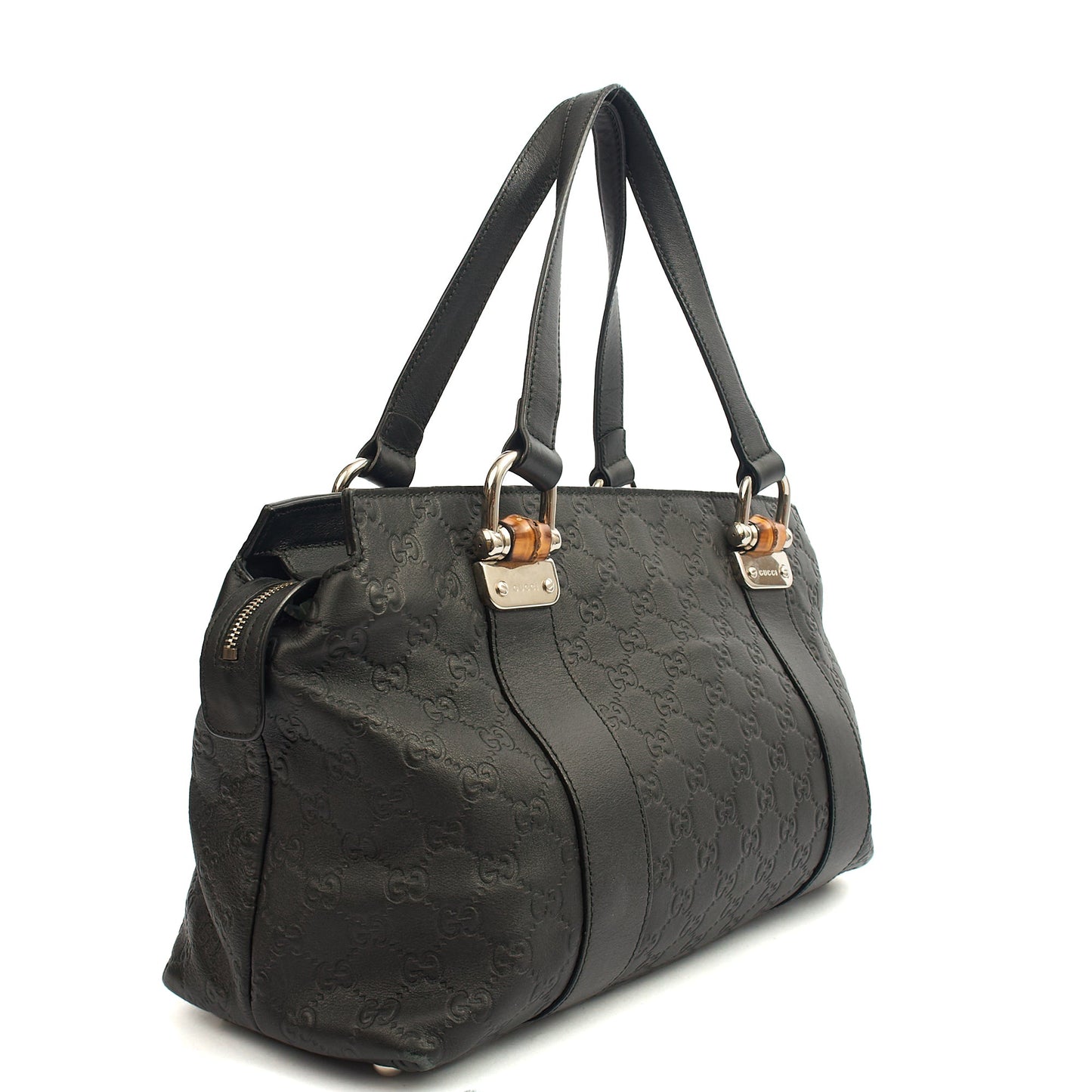 Gucci Tote Tote in Black, Guccissima — Side View
