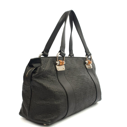 Gucci Tote Tote in Black, Guccissima — Side View