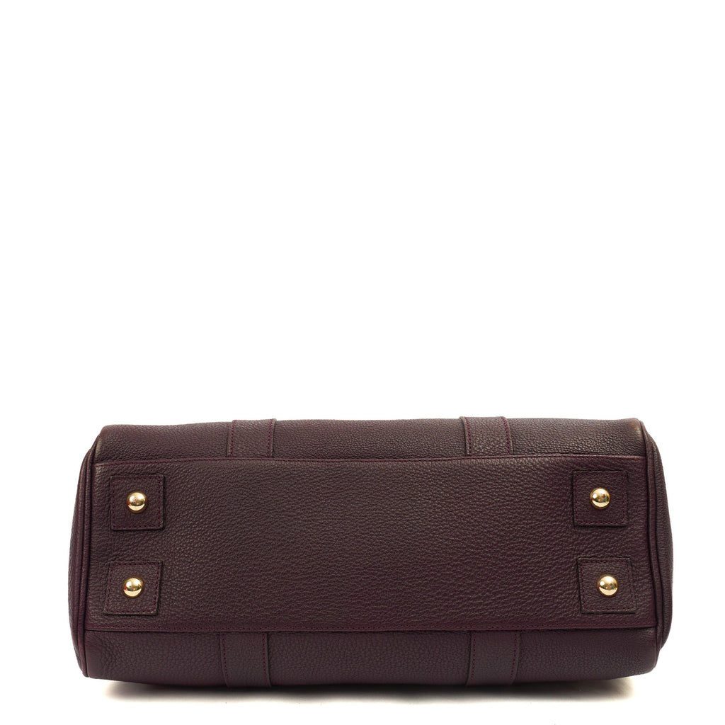 Mulberry Tote Bayswater Heritage in Purple, Calfskin Leather — Detail View