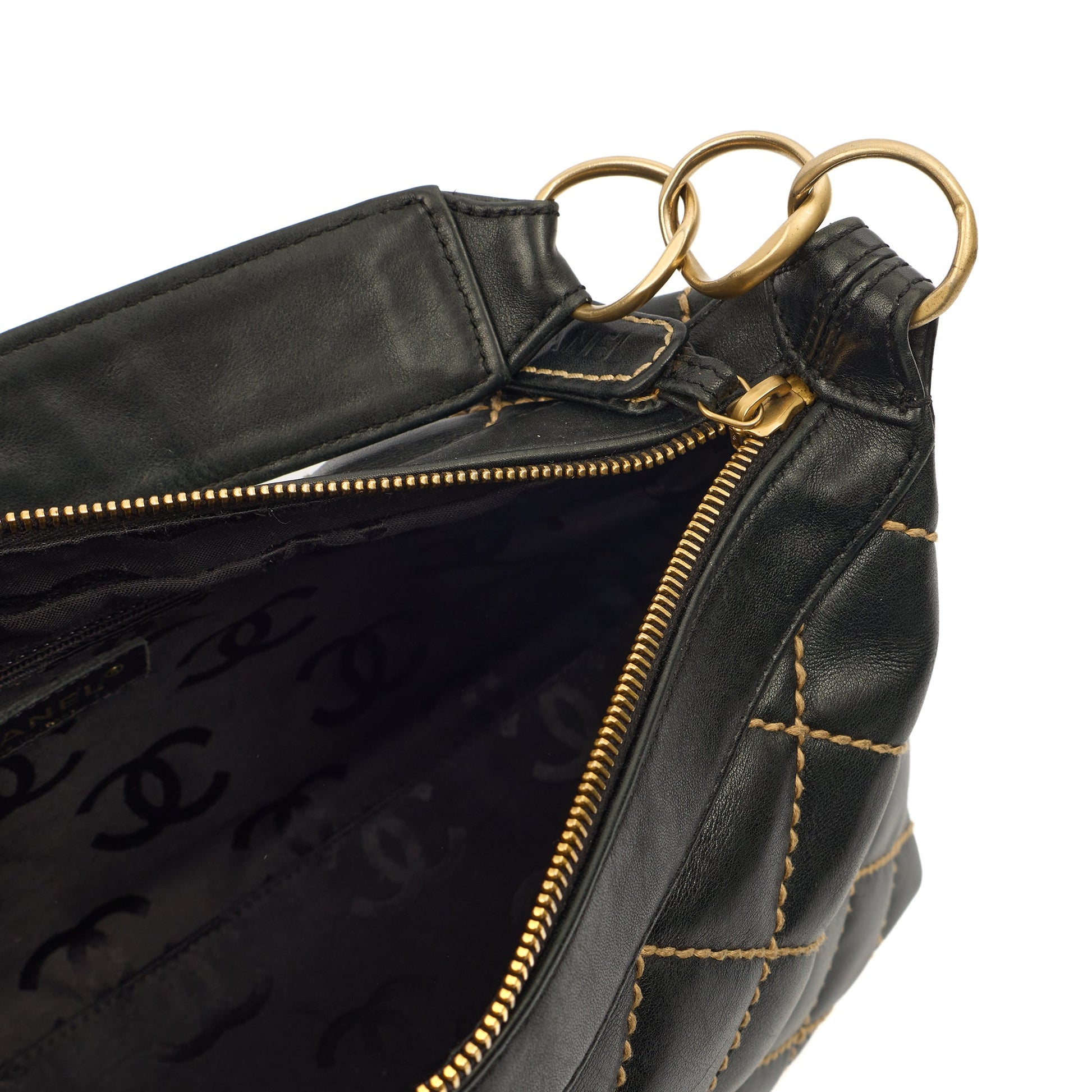 Chanel Shoulder Bag Shoulder Bag in Black, Lambskin Leather — Alternate View 9