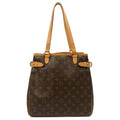 Louis Vuitton Tote Batignolles Vertical PM in Brown, Leather — Front View